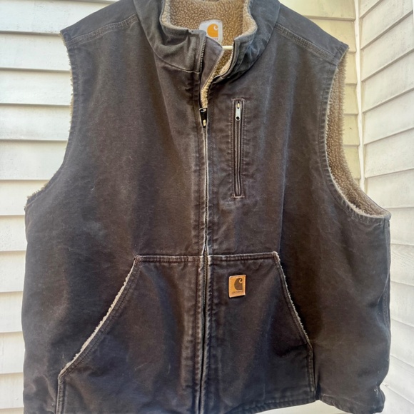 Men's CARHARTT Sherpa Lined Vest ~ VINTAGE ~2XL - Picture 7 of 9